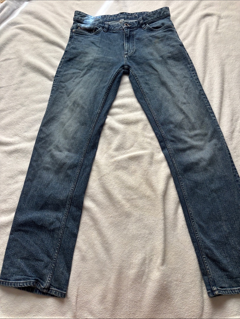 Calvin Klein Men's Dark Blue Straight Jeans
